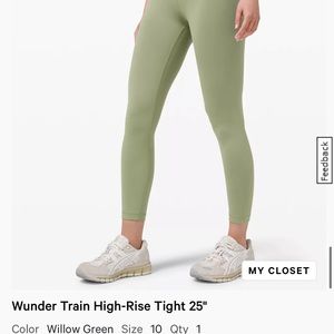 Lululemon Wunder Train leggings 25”